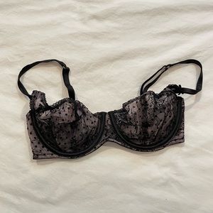 Victoria’s Secret Unlined Dream Angeles Black Lace Bra 32D